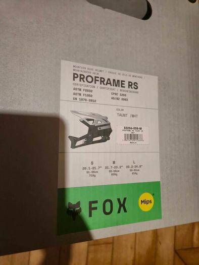 Fox Proframe RS helmet and goggles