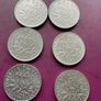 Vintage 1960-90s French Franc Coin Lot Mixed Denominations (10 1, and 1/2 Francs) Image 5