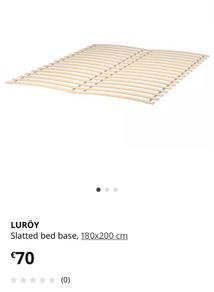 Ikea Luroy slatted bed base double