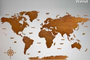 2D Classic Version Map of The World Country Borders and Names