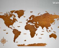 2D Classic Version Map of The World Country Borders and Names