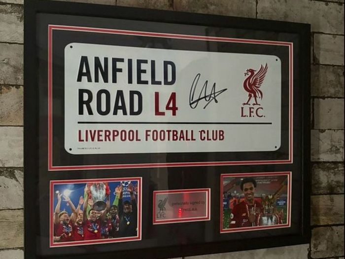 Trent Alexander Arnold signed and framed street sign with COA