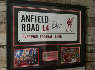 Trent Alexander Arnold signed and framed street sign with COA