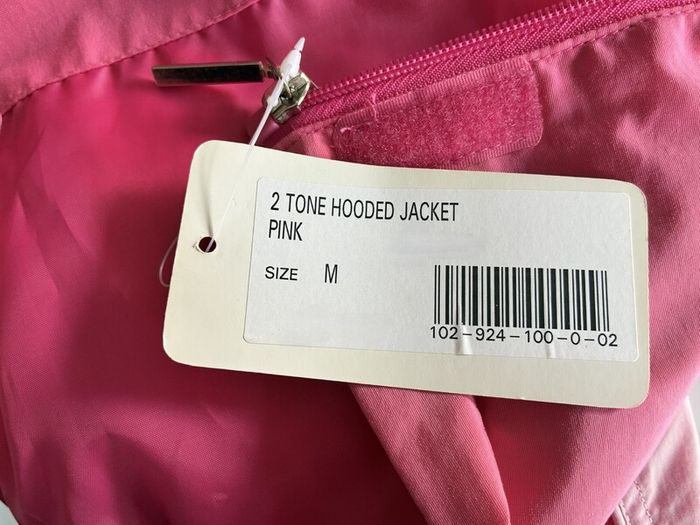 Brand-new Two-toned Pink Hooded Windbreaker Jacket from the Paco Sport  Size Medium UK 12/ EU 40