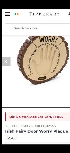 Irish Fairy Door Interactive Worry Plaque - Brand New