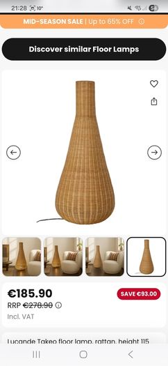 Rattan / Wicker Floor Lamp