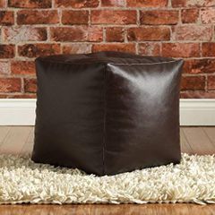 Footrest/Footstool/Puffe/Ottoman/Point Bean Bag Chair Cover Only, Medium Size, Brown (unfilled):AVAILABLE FOR PICK UP