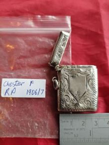 Antique Edwardian Sterling Silver Vesta Case - Chester 1906 - Rolason Bros