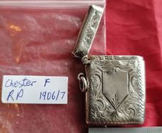 Antique Edwardian Sterling Silver Vesta Case - Chester 1906 - Rolason Bros