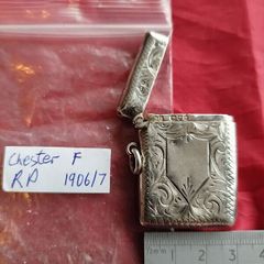 Antique Edwardian Sterling Silver Vesta Case - Chester 1906 - Rolason Bros