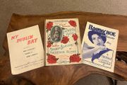 Antique &amp; Vintage Piano Music Sheets x3