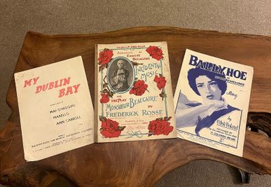 Antique & Vintage Piano Music Sheets x3