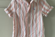 M&amp;S short sleeve striped collared shirt 2-3 years