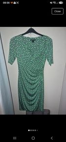 Ladies Ralph Lauren Geometric Print Mock Wrap Dress
