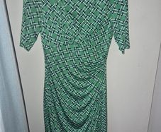 Ladies Ralph Lauren Geometric Print Mock Wrap Dress