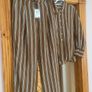 Fab Mango (Zara Group) Brown and White Striped Co Ord Shirt XL and Trousers L Image 8