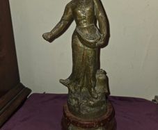 Antique French Spelter Statue "Semeuse"