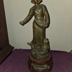 Antique French Spelter Statue "Semeuse"
