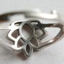 Vintage Lotus Sterling Silver 925 Ring (adjustable size) 2,72g Image 10