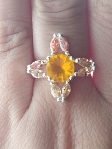 Silver 925 ring with citrines.