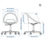 White Swivel Chair Image 3