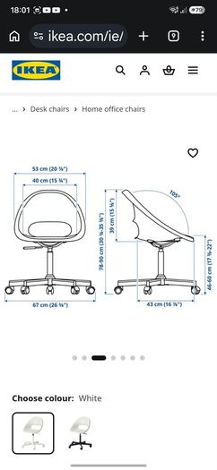 White Swivel Chair