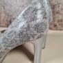 womens CAPRICE silver high heels court shoes Size UK 4.5 EU 37.5 Image 9