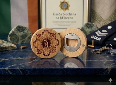 Garda Siochana Laser Engraved Magnetic Bottle Opener