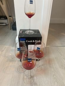Denby wine glasses x 4 brand new
