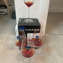 Denby wine glasses x 4 brand new