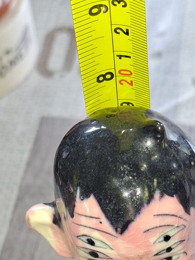 Vintage 1950s Six-Eyed Drunk Man Ceramic Decanter Produced in Japan, postage available or collection