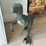 Jurassic World Large Dinosaur Toy, Super Colossal Velociraptor Blue Action Figure 3.5 Feet Long with Eating Feature Image 2
