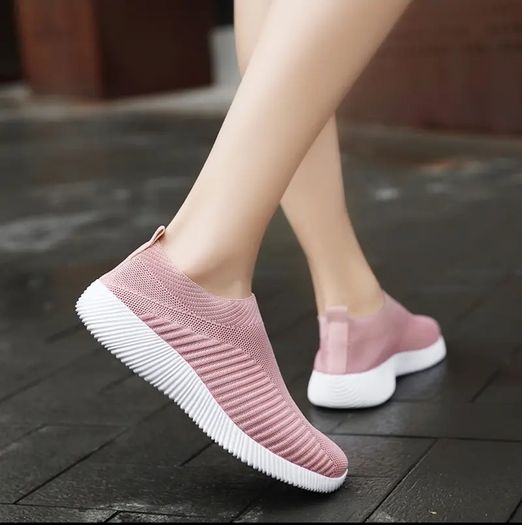 Light Pink Elastic Sock Shoes size 40