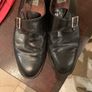 mens black leather shoe size 10 Image 3