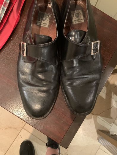 mens black leather shoe size 10