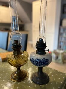 2 Vintage Oil Lamps