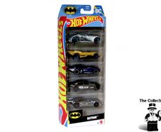 Hot Wheels Batman 5 Pack Assortment 1:64 Cars Brand New Sealed