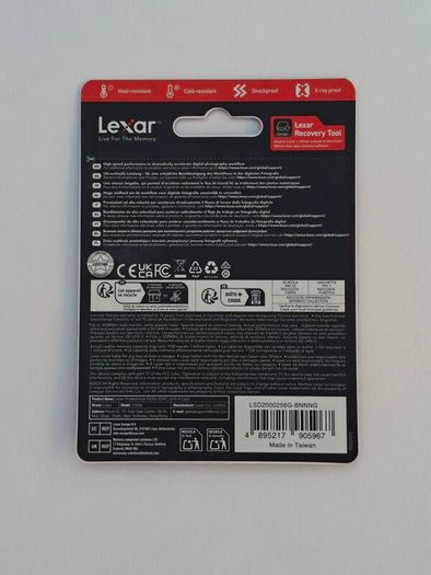Lexar Sd Card 256gb V90 2000x U3 Uhs 2 8k