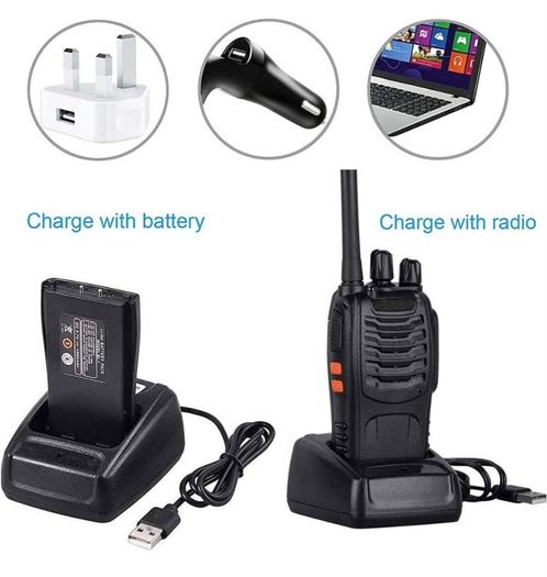 10pcs Two-Way Radio Walkie Talkies-Long Range Walkie Talkie 16CH Single Band LED Light Voice Prompt with Original Earpieces for Field Survival Biking and Hiking (FREE POSTAGE)