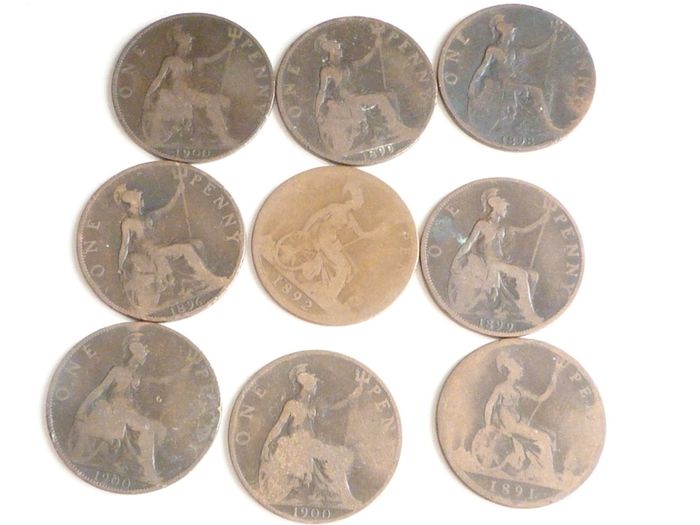 Victorian pennies