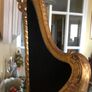 Antique Harp Shaped Tabletop Mirror Image 10