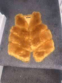 girls fur gilet