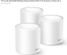 Deco/TP Link AX 1500 Whole Home Mesh Systems