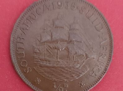 South Africa 1935 Half Penny  Coin Very Fine Condition