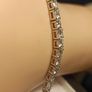 Rhodium Plated Sterling Silver Moissanite Tennis Bracelet Image 4