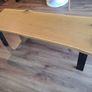 Solid Oak Live Edge Dining Table & Matching Bench Image 3