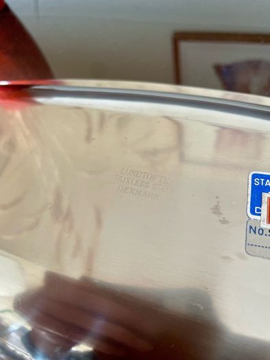 Mid Century Modern Stainless Steel Canoe Tray Danish Lundtofte DKF 1960s
