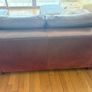 Brown Leather Couch and Footstool Image 3