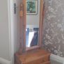 Solid Pine Cheval Mirror with Drawer Image 4