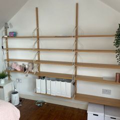 IKEA SVALNAS Bamboo Wall Shelving System